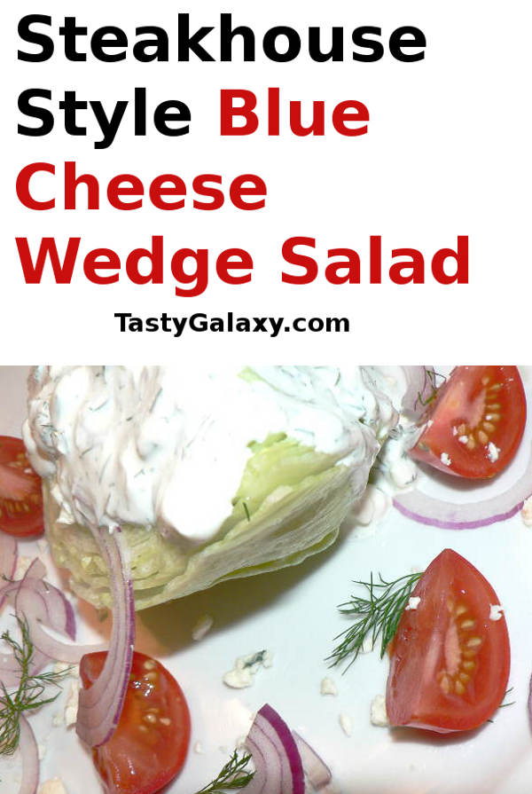 Did you know that it takes just a few minutes to make the most delicious Blue Cheese Wedge Salad? Click to find out how to make the most amazing steakhouse Iceberg Lettuce Wedge Salad in just 10 minutes! #healthy #healthyrecipes #healthyfood #healthyeating #cooking #food #recipes #vegetarian #vegetarianrecipes #vegetables #ketodiet #ketorecipes #lowcarb #lowcarbdiet #lowcarbrecipes #glutenfree #glutenfreerecipes #sidedish #salads