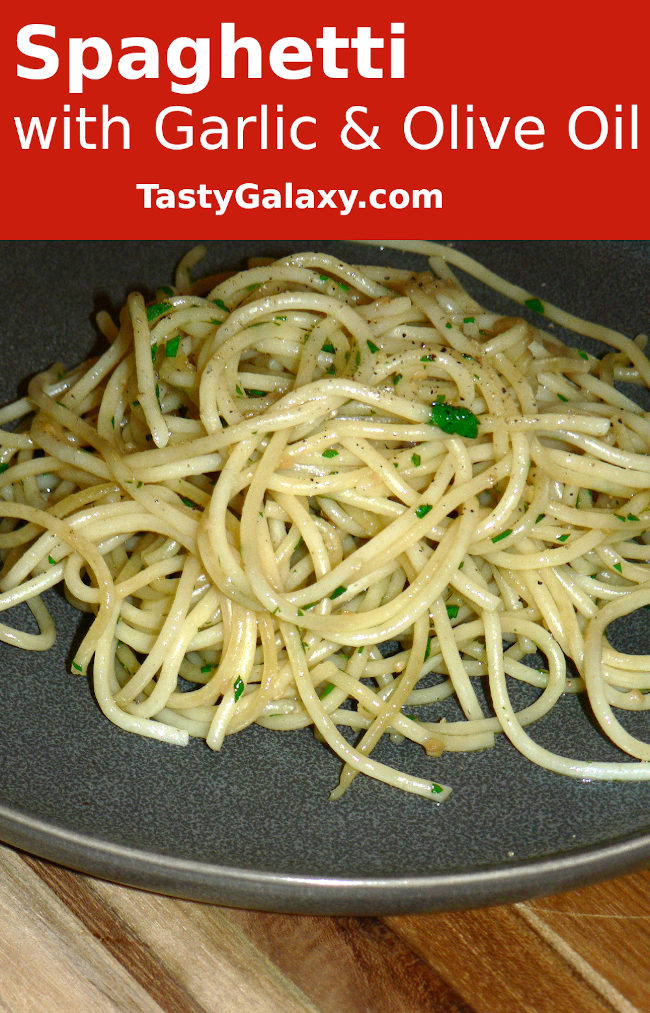 Garlic Olive Oil Pasta On A Plate