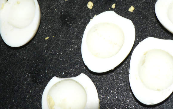 Egg Whites on a Cutting Board