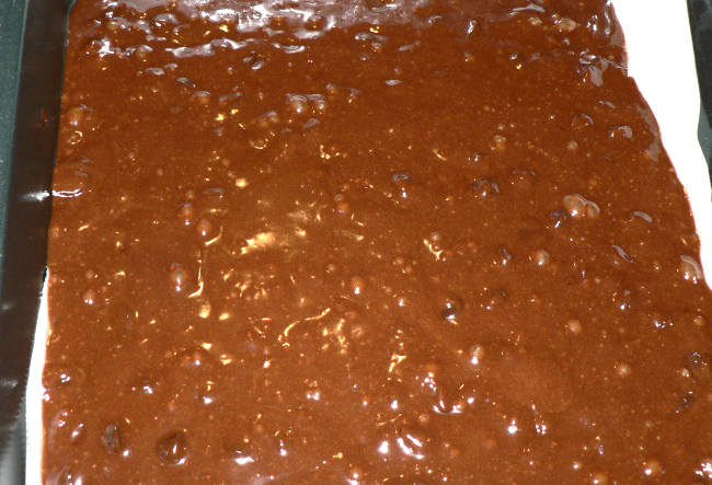 Chocolate Brownies in a Baking Pan