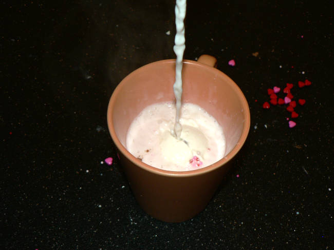 Hot Chocolate and Hot Cocoa Bomb in a Mug