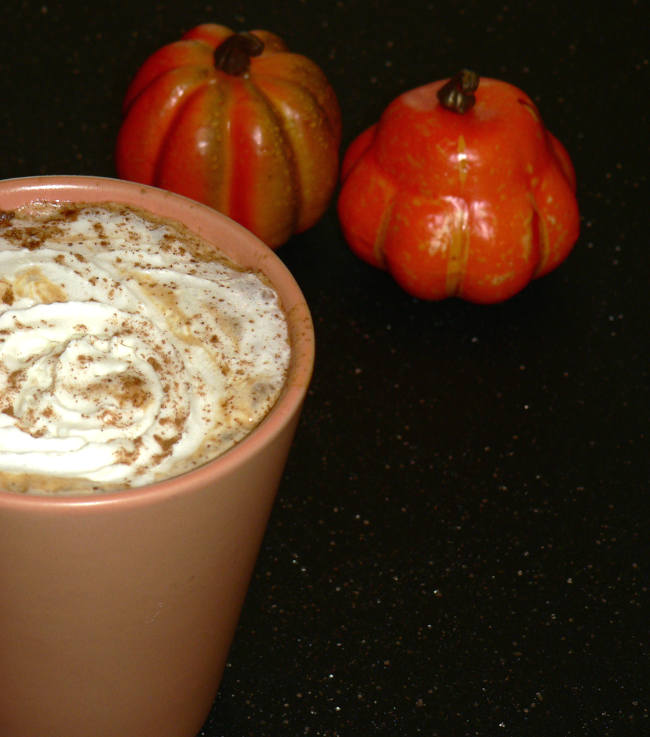 Latte in Orange Mug