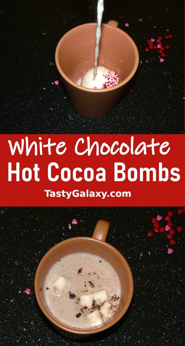 White Chocolate Hot Cocoa Bombs