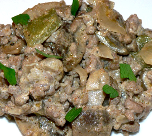 Ground Beef Stroganoff Recipe #keto #ketodiet #lowcarb #whole30 #paleo #glutenfree #recipe #cooking #healthy #healthyrecipes #healthyfood #healthylifestyle #healthyliving