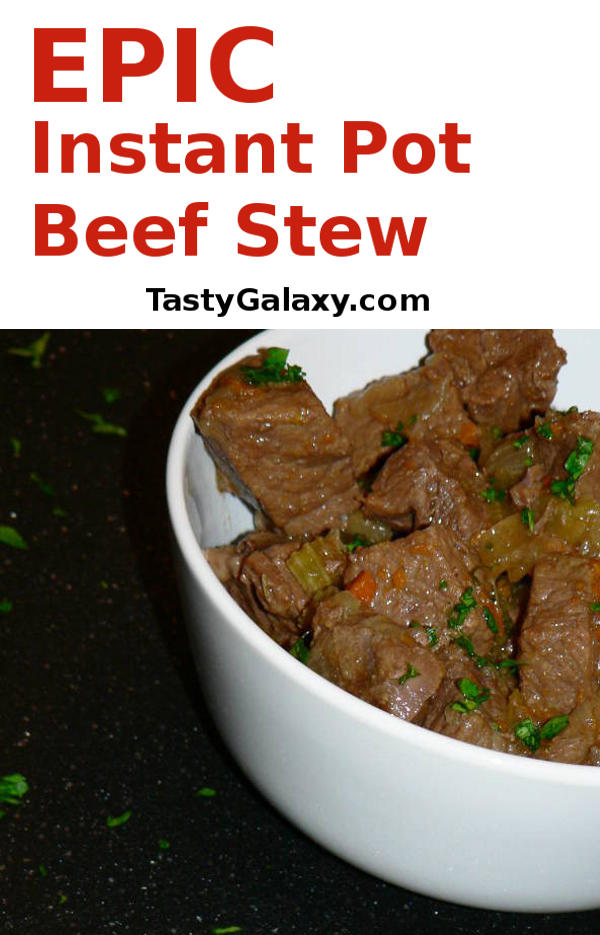 Best Instant Pot Beef Stew, a simple and amazingly delicious beef stew recipe made in the Instant Pot #instantpot #healthy #healthyrecipes #healthyfood #healthyeating #cooking #food #recipes #ketodiet #ketorecipes #lowcarb #lowcarbdiet #lowcarbrecipes #glutenfree #glutenfreerecipes #dairyfree