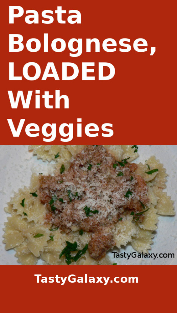Delicious Bolognese Pasta Recipe, that is loaded with veggies.