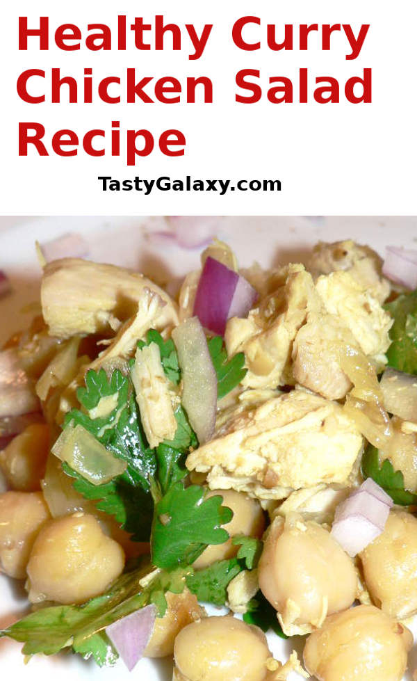 Here is a delicious and very easy to make Healthy Curry Chicken Salad Recipe, find out how to make this healthy chicken salad without mayo, it is so yummy! #healthy #healthyrecipes #healthyfood #healthyeating #cooking #food #recipes #glutenfree #glutenfreerecipes #dairyfree #chicken #chickensalad #chickenrecipes