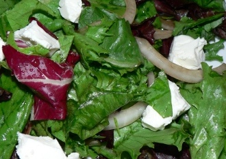 Goat Cheese Salad With Marinated Onions