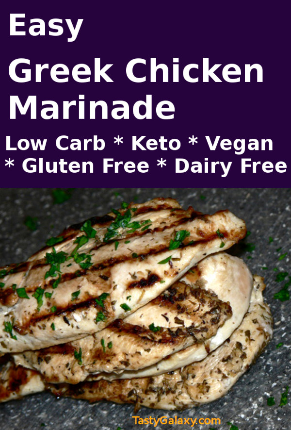 How To Make Easy Greek Chicken Marinade, to make the most delicious grilled chicken breast. This grilled chicken marinade recipe is low carb, Keto, gluten free, dairy free, vegab recipe with just four ingredients! Click here to get the best chicken marinade recipe #glutenfree #lowcarb #keto #healthy #lowcarbdiet #ketodiet #dairyfree #healthyrecipes #healthyfood #healthylifestyle #healthyeating #vegetarian #vegetarianrecipes #dinner #dinnerrecipes #lunch #brunch