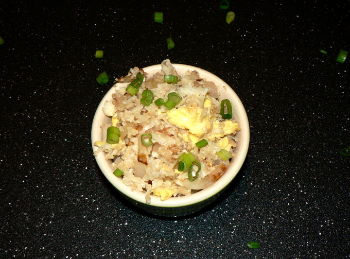Keto Cauliflower Fried Rice -- Low Carb, Gluten Free, Vegetarian