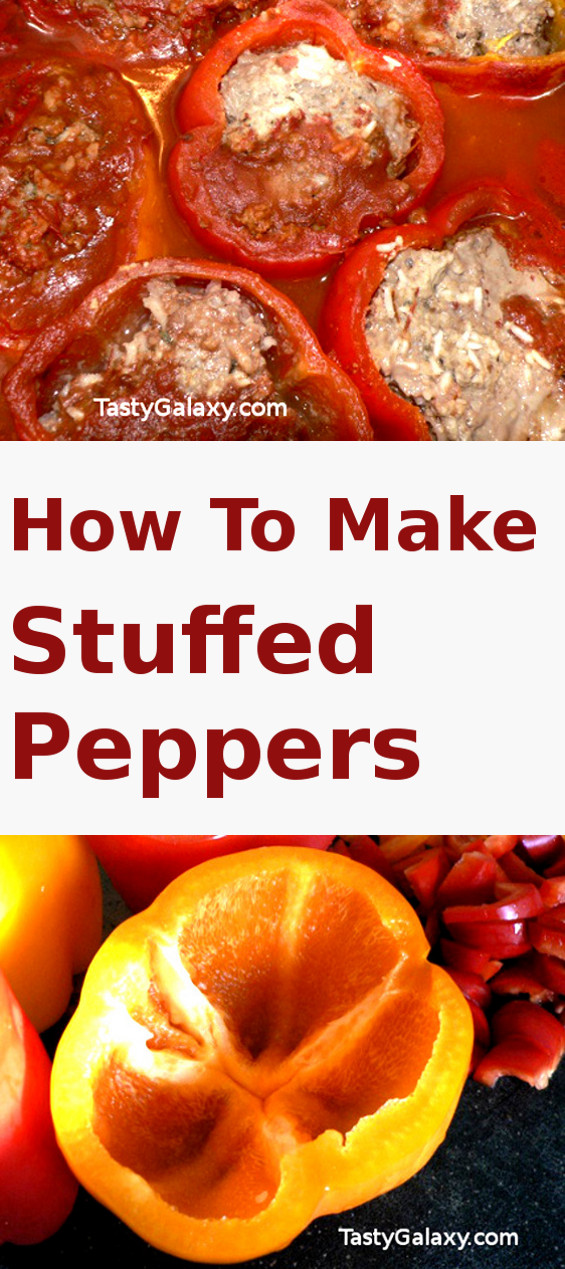 How to Make Stuffed Peppers, this easy stuffed peppers recipe is very simple to make! Discover the simple recipe for delicious stuffed peppers in savory tomato broth. You will be amazed at how easy it is to make them! #stuffedpeppers