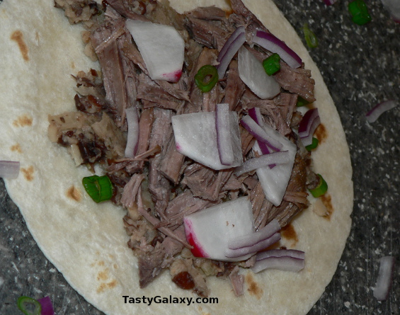 Shredded Beef Tacos in Intant Pot, healthy, easy to make and delicious beef tacos recipe. Just cook the meat in the Instant Pot, and make shredded beef for the tacos, it is as simple as that!