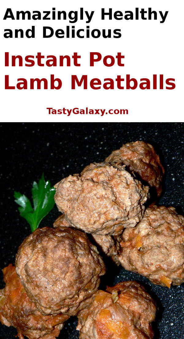These juicy and delicious Instant Pot lamb meatballs are amazingly easy to make! In just minutes, you will have these restaurant style meatballs ready for dinner! #instantpot #healthy #dinner #dinnerrecipes #maincourse #healthyrecipes #healthyfood #healthylifestyle #healthyeating #recipe #food #cooking #lamb #meatballs #appetizer 