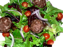 This Low Carb Ground Beef Meatball Salad Recipe is a simple and delicious low carb salad recipe. This delicious Italian Meatball Salad is perfect for lunch or dinner #healthyrecipes #healthyfood #healthyeating #cooking #food #recipes #vegetables #ketodiet #ketorecipes #lowcarb #lowcarbdiet #lowcarbrecipes #glutenfree #glutenfreerecipes #dairyfree #salads #beefrecipes #saladrecipes