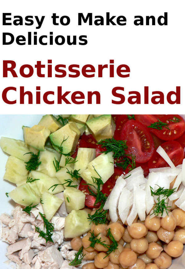 Do you want to make a delicious Rotisserie Chicken Salad? Or do you want to use up some leftover Rotisserie chicken? This Rotisserie Chicken Salad can help! This healthy, delicious Rotisserie Chicken Salad is the Leftover Rotisserie Chicken Recipe that you need to make a tasty lunch or dinner salad! #healthy #cooking #recipe #chickenrecipes #healthyrecipes #healthylifestyle #healthyeating #healthyliving #cucumber #tomatoes #avocado #onion #salad #lunch #dinner #dinnerrecipes