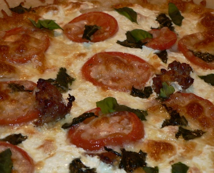 Pizza Margherita with Sausage