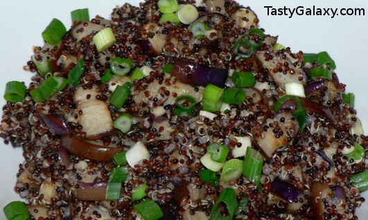 Quinoa Salad With Chinese Eggplants And Scallions