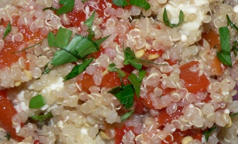 Quinoa Recipes With Artichokes, Red Peppers, Feta, Onions, Parsley, Dill