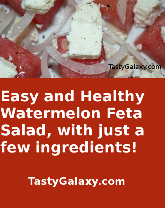 Vegetarian, healthy and delicious salad, that will have everyone ask for more! This Watermelon Salad is very easy to make, too!